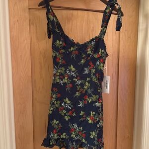 NWT Reformation Christine Dress - Navy